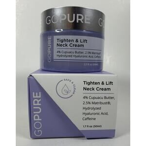 Gopure Go Pure Tighten & Lift Neck Cream 1.7 Fl Oz Cupuaco Butter - New